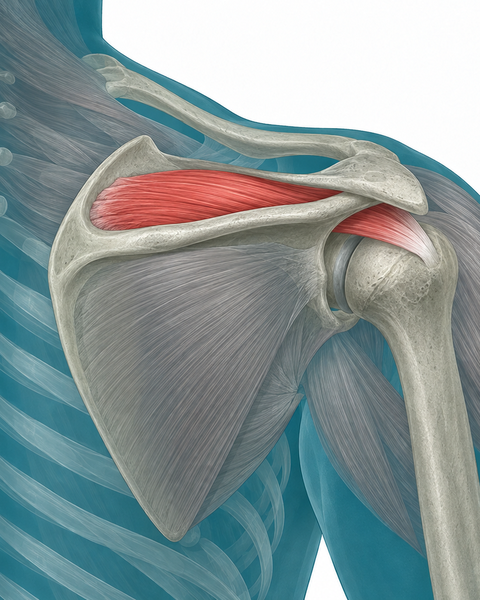 Supraspinatus shown above the scapular spine